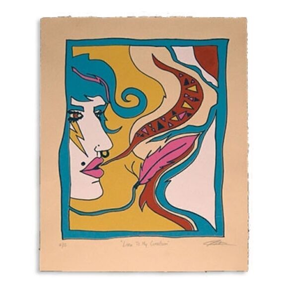 "Listen to my Cuneiform" : 6 color screen print - Picture 1 of 3